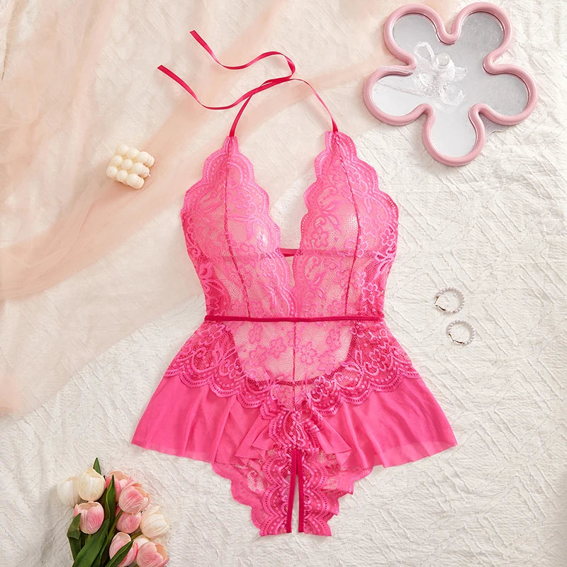 Body Lingerie Plus Size em Renda · Linha Curvas · Tamanhos G ao EXGG · Camisola Elegante para Corpos Reais