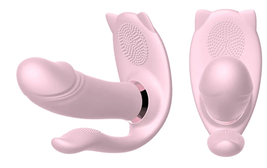 Vibrador de Clitóris, Ponto G e Ânus com Aquecimento Inteligente - Cute Cat