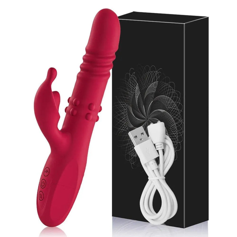 Vibrador Stick 4 em 1 - Vibração, Rotação, Pulsação e Estimulação do Ponto C