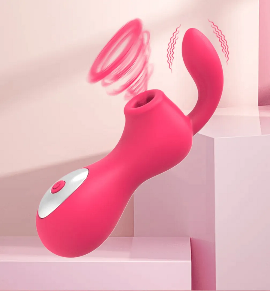 Sugador de Clitóris com Vibrador para Vagina - SuckRab