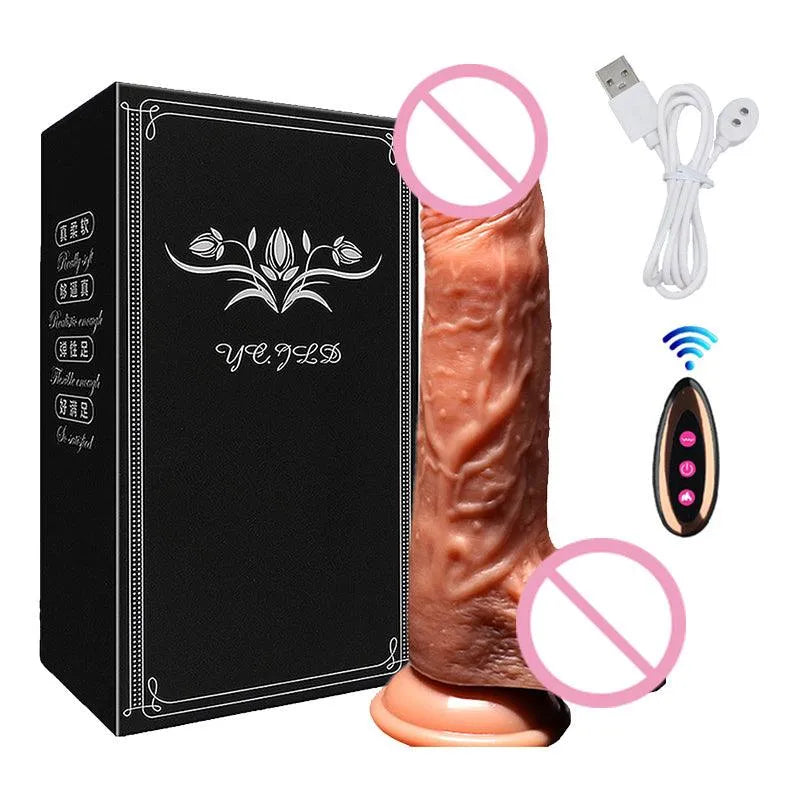 Dildo Multifunções com Vibração, Aquecimento e Vai e Vem - Sagaz