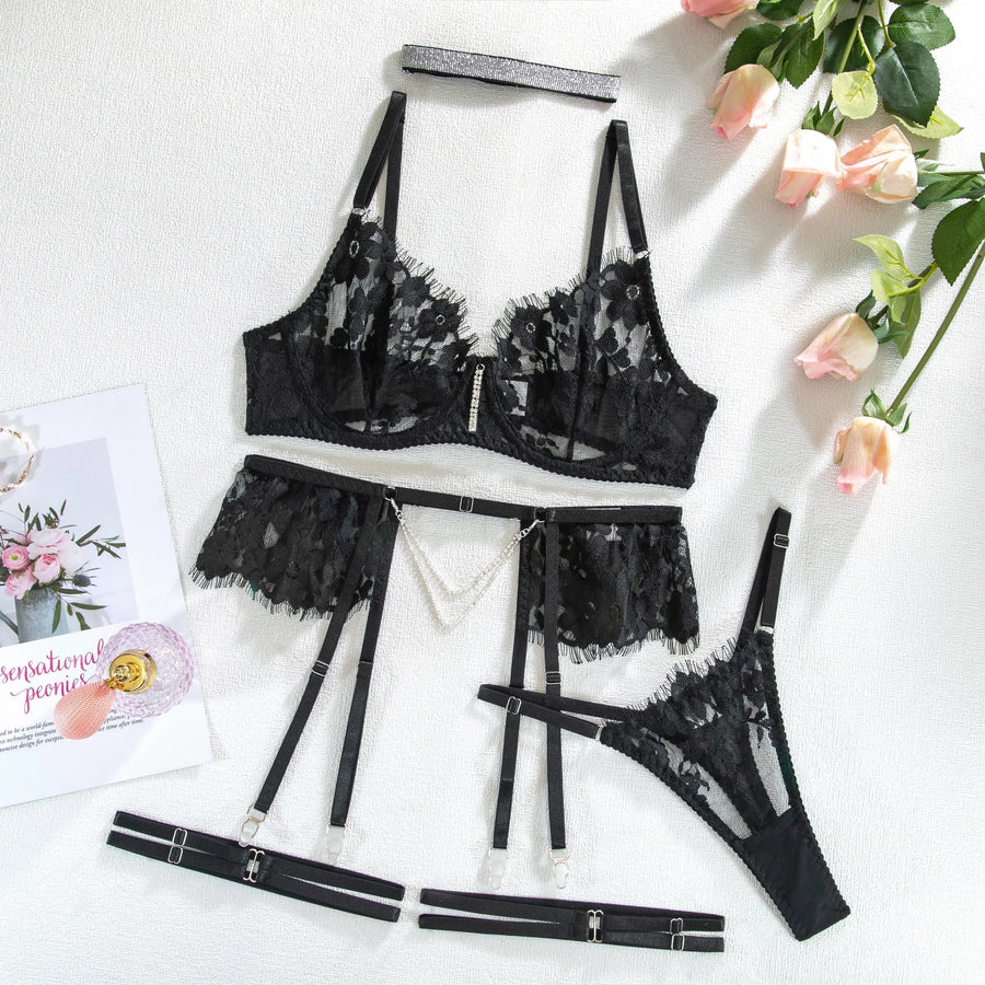 All Black - Conjunto de Lingerie