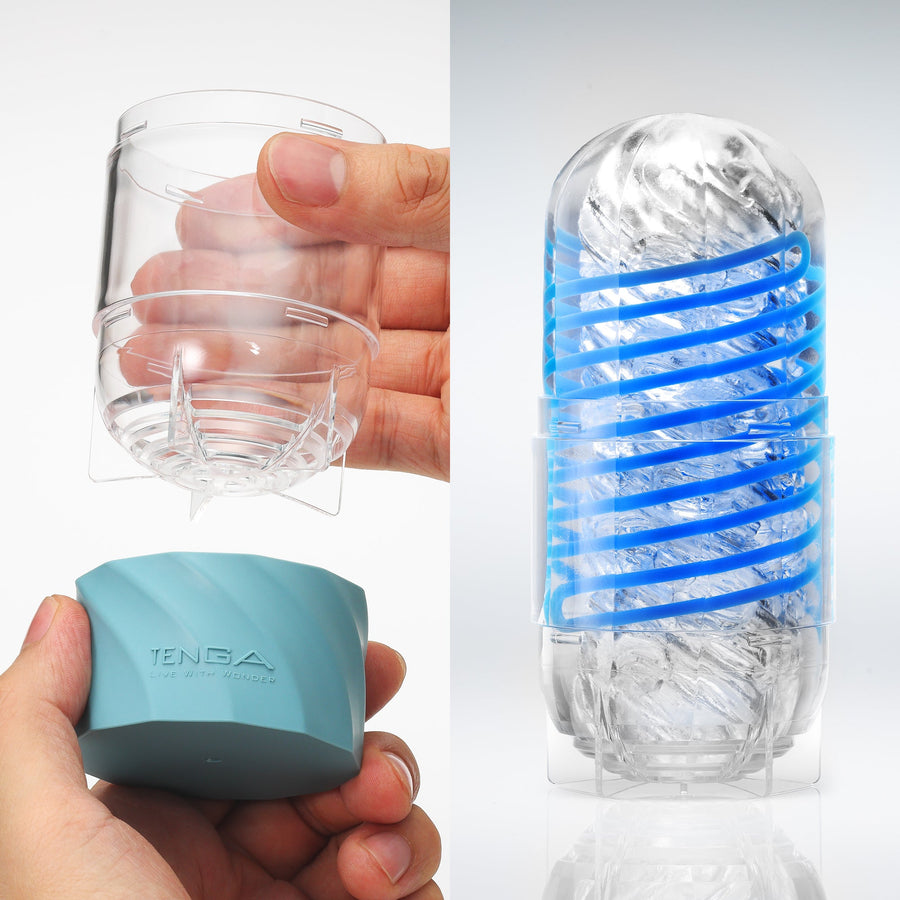 TENGA SPINNER DX — Masturbador com Rotação Automática · 3 Texturas