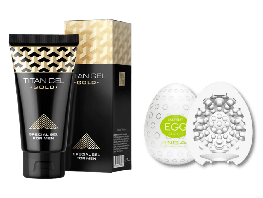 KIT Seduzy: Titan GEL Gold + Ovinho Masturbador