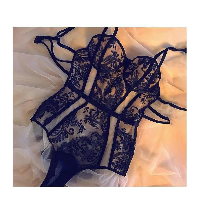 Lingerie Super Luxo Madame - Lingerie Macacão em Renda
