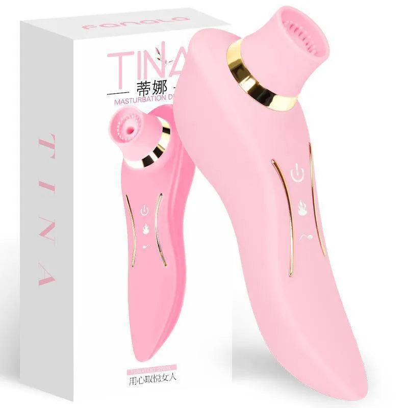 Tina Sugador de Clitóris e Vibrador com Aquecimento