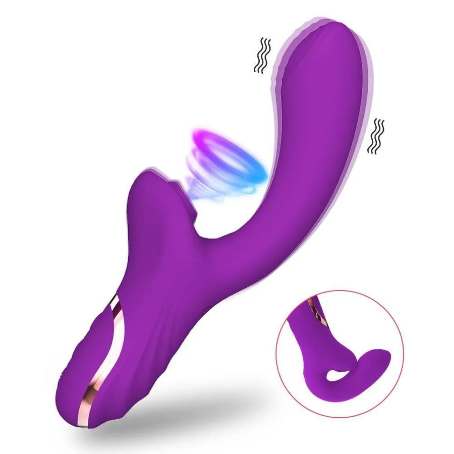 Vibrador Rabbit com Sugador de Clitóris Simultâneo 20 Níveis