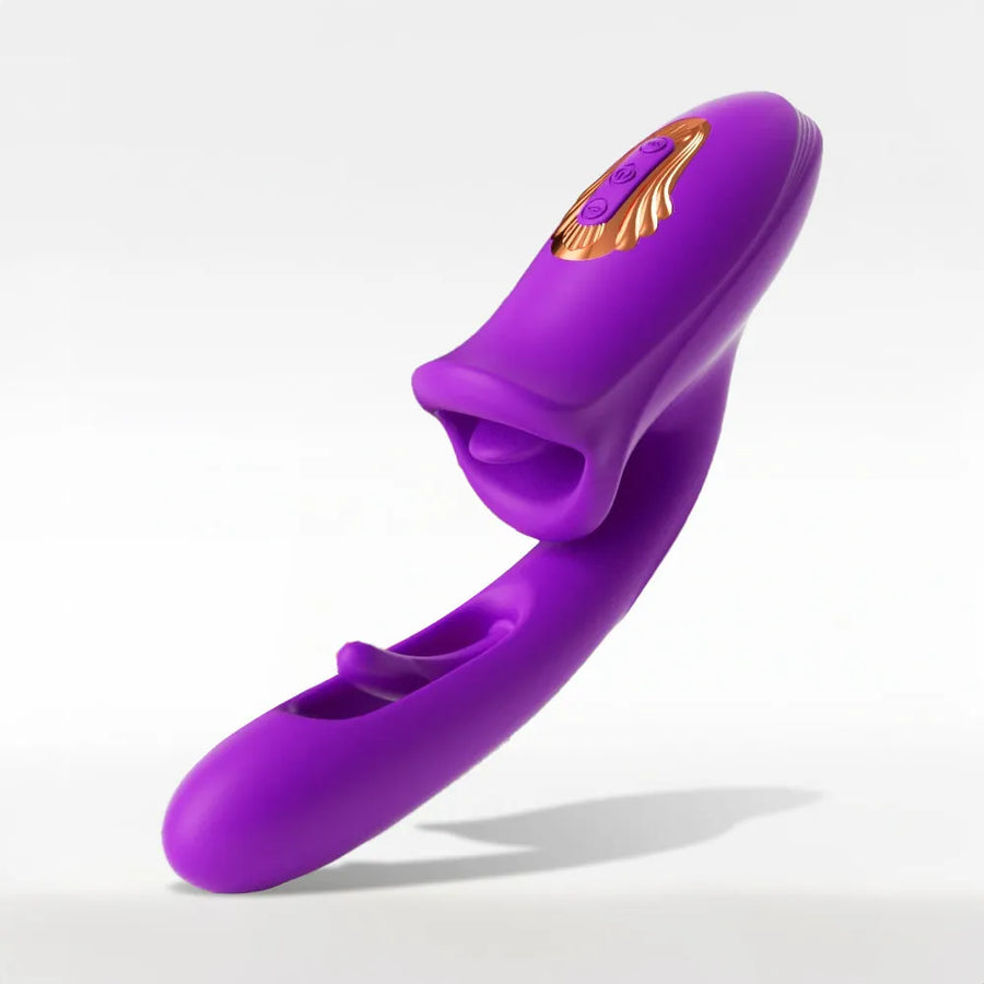 Vibrador Dildo Chup-Chup 3 em 1 - Simulação de Sexo Oral, Vibração e Penetração